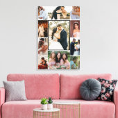 Persoonlijke 11-foto trouwcollage canvasprint canvas afdruk (Insitu (Woonkamer))