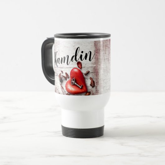 Persoonlijke 15 ounce koffie-mok Landtroep - Sleut Reisbeker (Voorkant links)