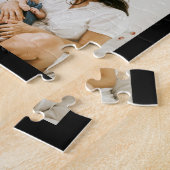 Persoonlijke 16 foto collage met monogram legpuzzel (Zijkant)