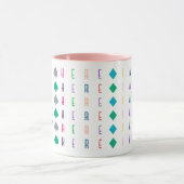 Persoonlijke 16 letters of nummers leuk en kleurri mok (Midden)