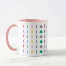 Persoonlijke 16 letters of nummers leuk en kleurri mok