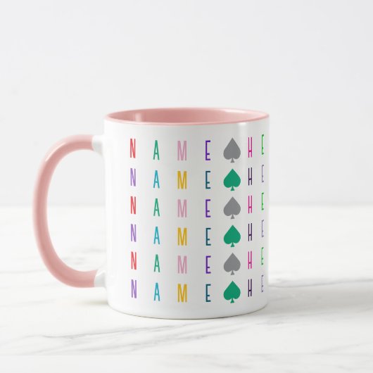 Persoonlijke 16 letters of nummers leuk en kleurri mok (Links)