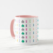 Persoonlijke 16 letters of nummers leuk en kleurri mok (Voorkant links)