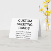 Persoonlijke 18 x 13 cm foto wenskaart kaart (Gele Bloem)