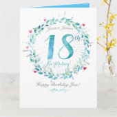 Persoonlijke 18e geboortedagkaart kaart (Gele Bloem)
