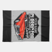 Persoonlijke 1966 Cabrio Klassieke Auto Garage Theedoek (Horizontaal)