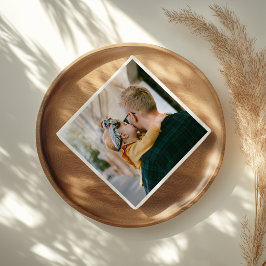 Persoonlijke 1 foto papieren servet