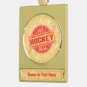 Persoonlijke #1 Hockey Moeder Kerst Ornament Verguld Banner Ornament (Links)
