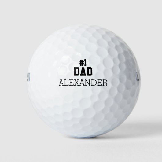 Persoonlijke #1 Papa Golf Balls Golfballen (Voorkant)