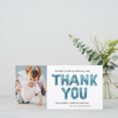 Persoonlijke 1 verjaardag - Hartelijk dank - Kaart (Staand voorkant)