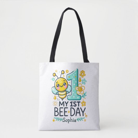 Persoonlijke 1e Bij-dag Tote Bag (Voorkant)