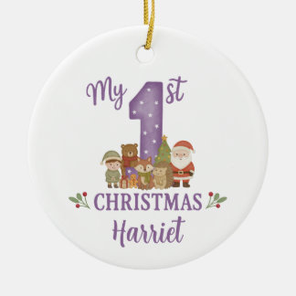 Persoonlijke 1e Kerstboomversiering Keramisch Ornament