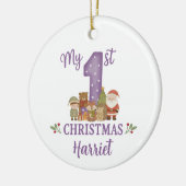 Persoonlijke 1e Kerstboomversiering  Keramisch Ornament (Links)