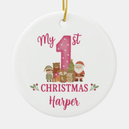 Persoonlijke 1e Kerstboomversiering Keramisch Ornament