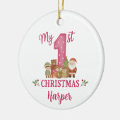 Persoonlijke 1e Kerstboomversiering  Keramisch Ornament (Links)
