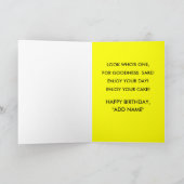 Persoonlijke 1e verjaardag kaart (Binnen)