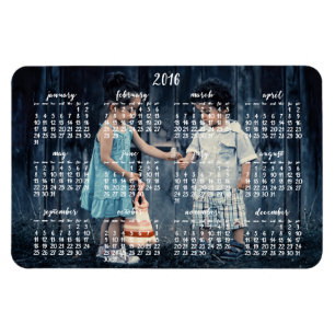 Persoonlijke 2016 magnetische kalender 4x6 magneet