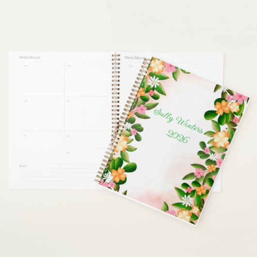 Persoonlijke 2026 bloemige planner (Display)