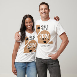 Persoonlijke 2026 Moderne Boog Trots Ouders Afgest T-shirt