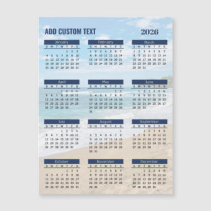 Persoonlijke 2026 strandkalender – Tropische oceaa