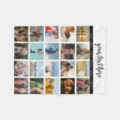 Persoonlijke 20 foto-liefdesherinneringen fleece deken (Voorkant (Horizontaal))