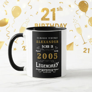 Persoonlijke 21e verjaardag Geboren 2005 Vintage Z Mok