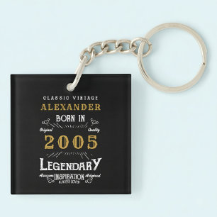 Persoonlijke 21e verjaardag Legende 2005 Vintage Sleutelhanger