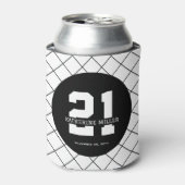 Persoonlijke 21e verjaardag modern en elegant   blikjeskoeler (Blikje Voorkant)