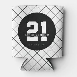 Persoonlijke 21e verjaardag modern en elegant   blikjeskoeler