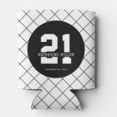 Persoonlijke 21e verjaardag modern en elegant   blikjeskoeler (Achterkant)