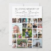 Persoonlijke 24 foto-collage bedankkaart (Voorkant)