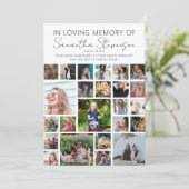 Persoonlijke 24 foto-collage bedankkaart (Staand voorkant)