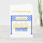 Persoonlijke 26.2 Boston Marathon Run Proficiat Kaart (Voorkant)