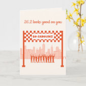 Persoonlijke 26.2 Twin Cities Marathon Felicitatie Kaart (Gele Bloem)