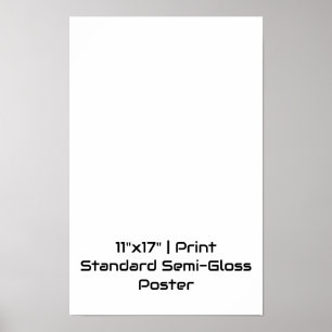Persoonlijke 28x43 cm standaard semi-glossy poster