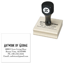 Persoonlijke 2.5 x 2.5 houten stempel