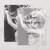 Persoonlijke 2 foto-bruiloft Hartelijk dank Kaart (Voorkant / Achterkant)