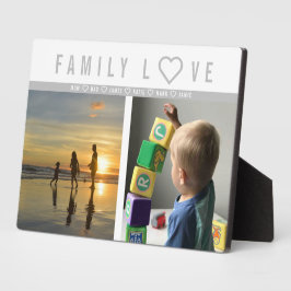 Persoonlijke 2 foto familie liefde herinneringen fotoplaat
