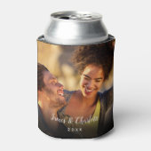 Persoonlijke 2 Foto Script Naam Datum Blikjeskoeler (Blikje Voorkant)