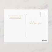 Persoonlijke 2 foto's Universele Groeten in Goud Briefkaart (Achterkant)