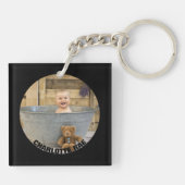 Persoonlijke 2 foto's | Voor mam op Moederdag Sleutelhanger (Achterkant)