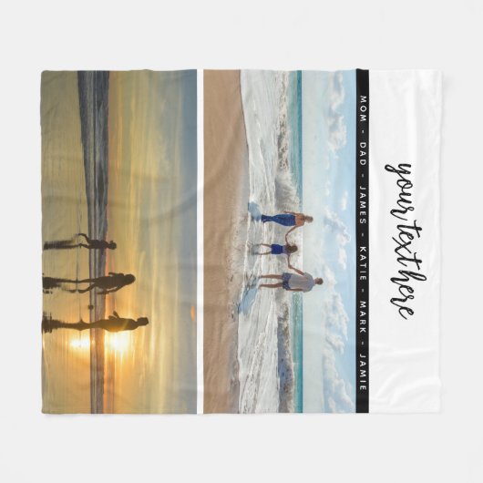 Persoonlijke 2 herinneringen aan de fotoserie fleece deken (Voorkant (Horizontaal))