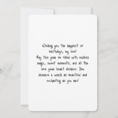 Persoonlijke 2e verjaardagstaartkaart babymeisje kaart (Achterkant)