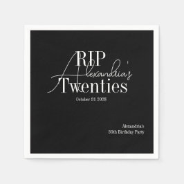 Persoonlijke 30e verjaardag RIP 20s feest Servet