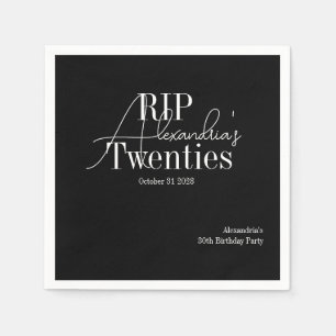 Persoonlijke 30e verjaardag RIP 20s feest Servet