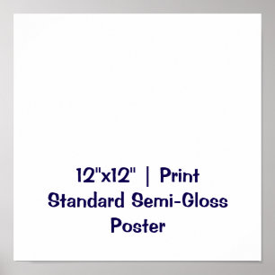 Persoonlijke 30x30 cm standaard halfglans poster