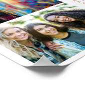 Persoonlijke 3-foto-collage Familie 2025-agenda Poster (Hoek)