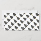 Persoonlijke 3 foto-collage met kerstbomen  feestdagenkaart (Achterkant)