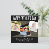 Persoonlijke 3 Foto Collage Stijl Vaderdag Feestdagenkaart (Staand voorkant)