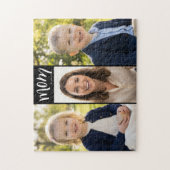 Persoonlijke 3-foto collage Zwarte Moeder Geschat Legpuzzel (Verticaal)